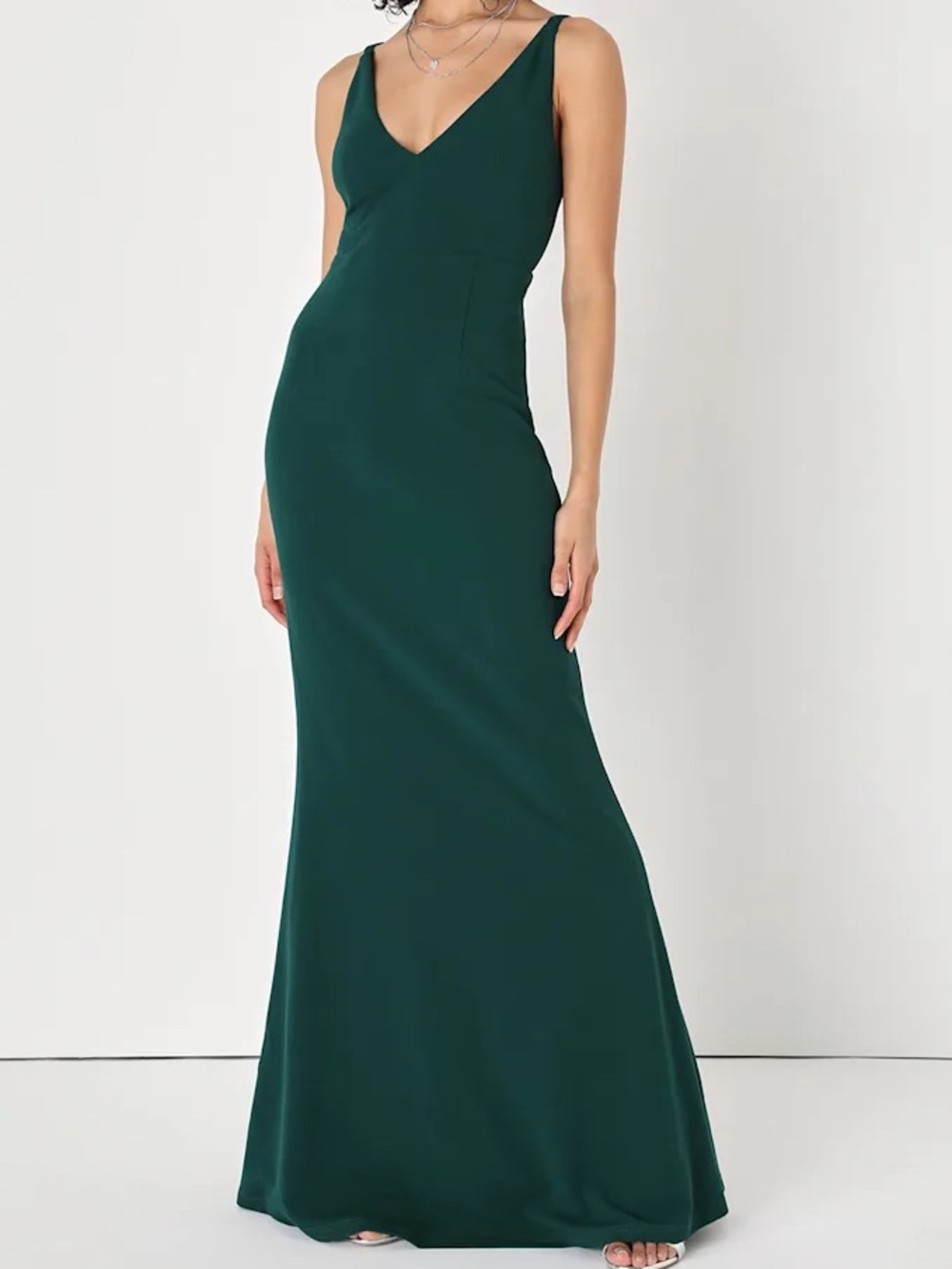 Lulu's Melora Hunter Green Maxi Dress